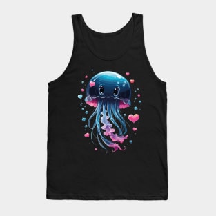 watercolor jellyfish graphic Tank Top